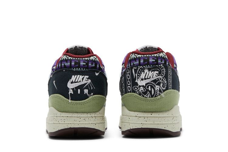 Мужские кроссовки Nike Air Max 1 SP Concepts Mellow Oil Green/Black/Team Red/Sail