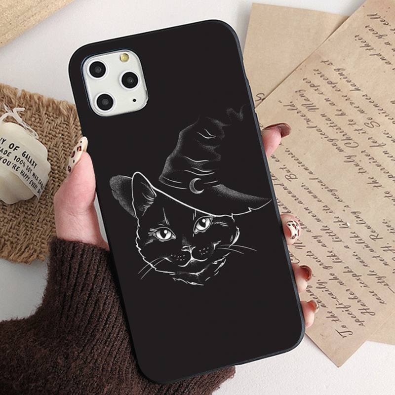 MaiYaCa Ведьма и кошка красочный милый чехол для телефона для iPhone 13 11 12 pro XS MAX 8 7 6 6S Plus X 5S SE 2020 XR чехол