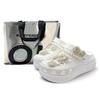 Crocs Crush Clog EIGHT% Gardenia Gift Bag Comfortable Romantic Hole Shoes Unisex White