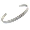 [P3915] - Handcrafted Steel Bracelet 'Messages' (... In the Sun - In the Rain...) Silver - 5 Mm