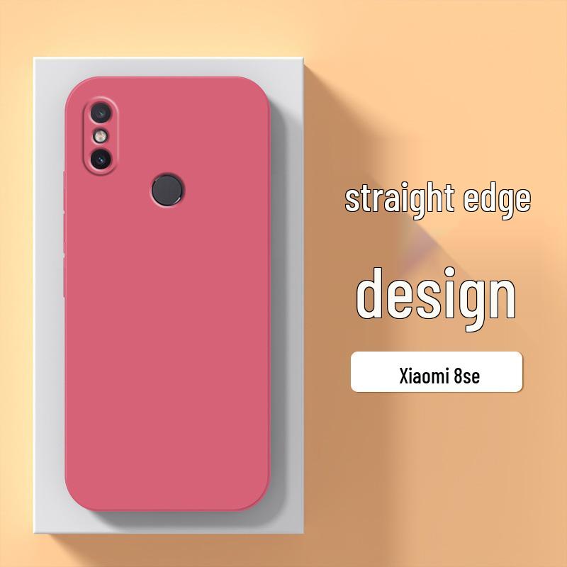 Совместимый чехол из жидкого силикона для Xiaomi Mi 8SE M1805E2A, Полное покрытие, Защита от падений, Для мужчин.