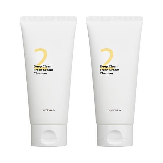 NUMBUZIN No. 2 Deep Clean Cream Cleansing Foam 1+1 Promotion (120ml+120ml)