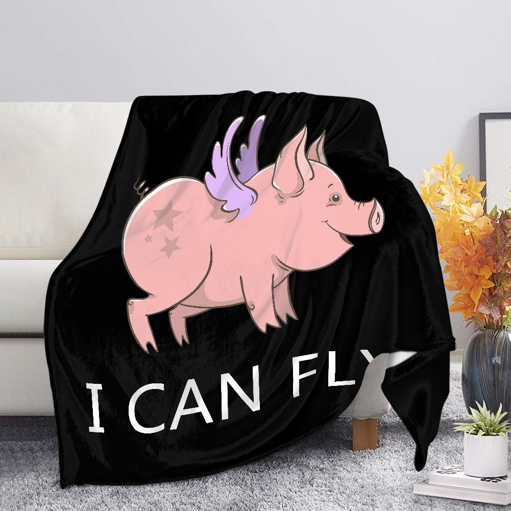 Милый поросенок розовое флисовое одеяло мягкое теплое одеяло для спальни на кровать диван постельные принадлежности дорожные шерпа одеяла для взрослых детей одеяло
