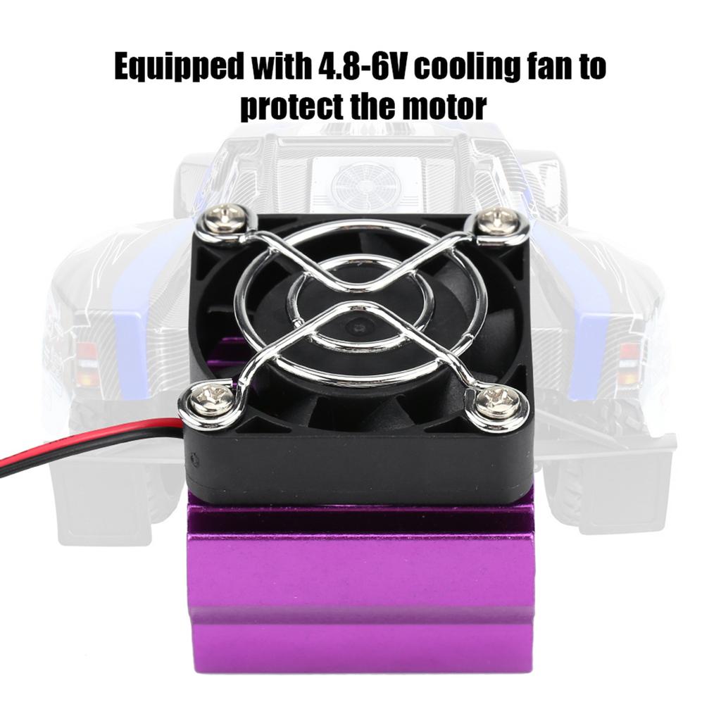 Радиатор с охлаждающим вентилятором для электромобиля RC 110 Scale 540 550 3650 Motor (фиолетовый)