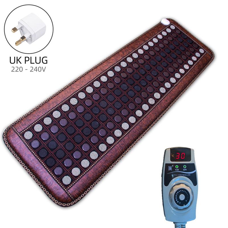 Дальний инфракрасный натуральный фотон, нефрит, турмалин, грелка Pro, коврик для терапии горячими камнями с интеллектуальным контроллером, регулируемая температура