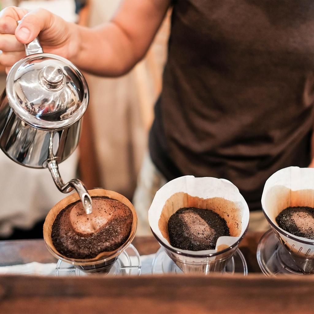 Uxcell 600-Pack 62mm Disposable Round Paper Coffee Filters, White, for Home and Office Pour-Over and Drip Coffee Makers