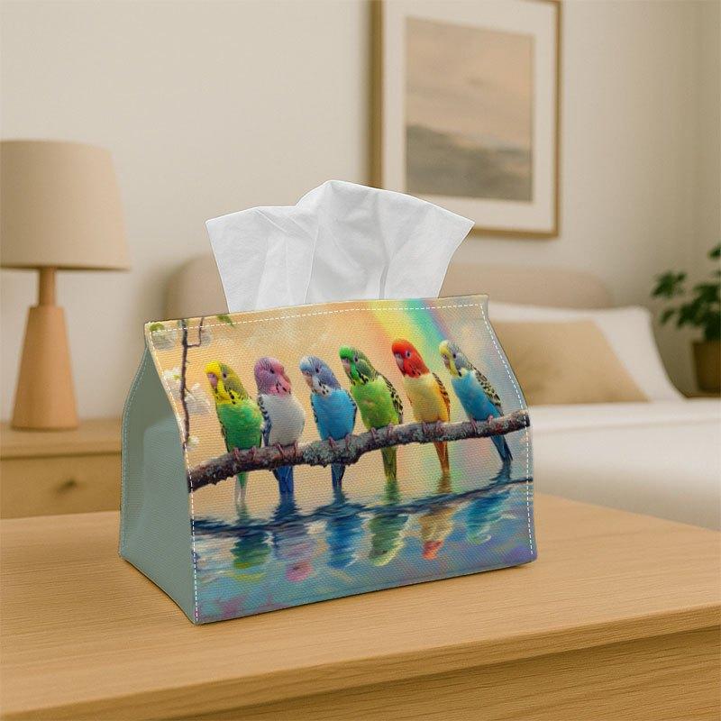 1pc Colorful Bird Tissue Holder - Durable Fabric Suitable, Living Room, Bedroom, Car - Decorative Bird-Shaped Holder with Tissue Roll Storage, Compact