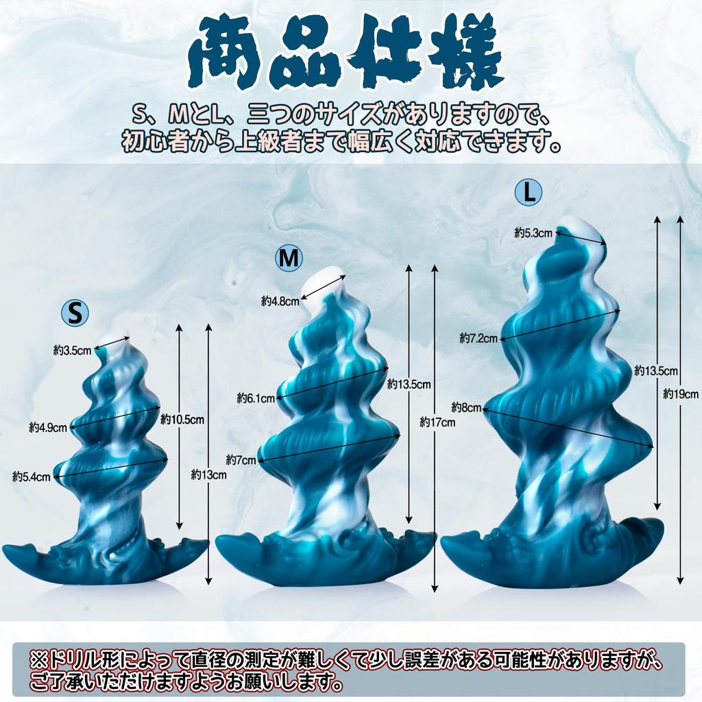 Анальная пробка основа силикон цвет индиго синий белый S TaRiss якореобразная сверлообразная 5,4 см х 13 см