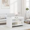 VidaXL Coffee Table White 80x50x50 Cm Engineered Wood, Side Table, Living Room Table, Accent Table, Sofa End Table, 848339