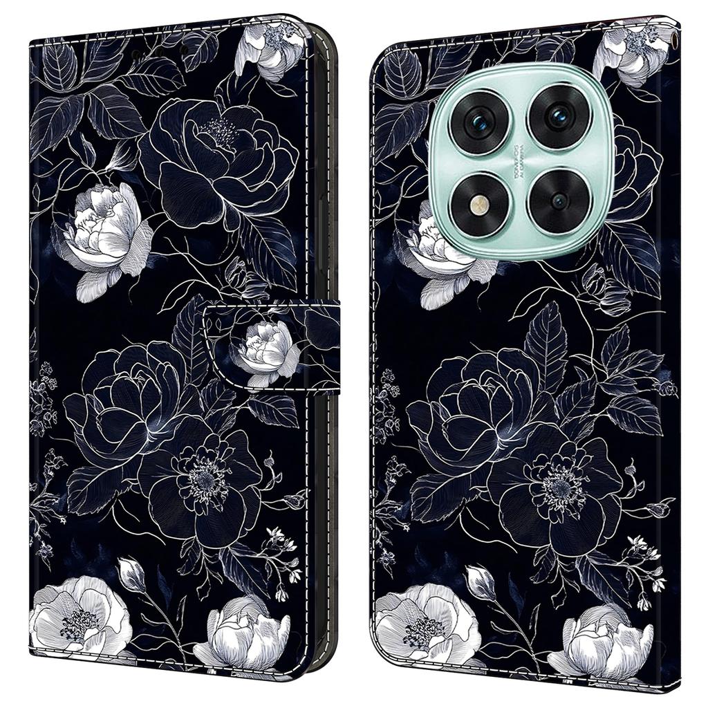 Для Xiaomi Redmi Note 14 Pro 4G Чехол Кошелек Подставка С Принтом Узор Искусственная Кожа Книжка Чехол для Телефона