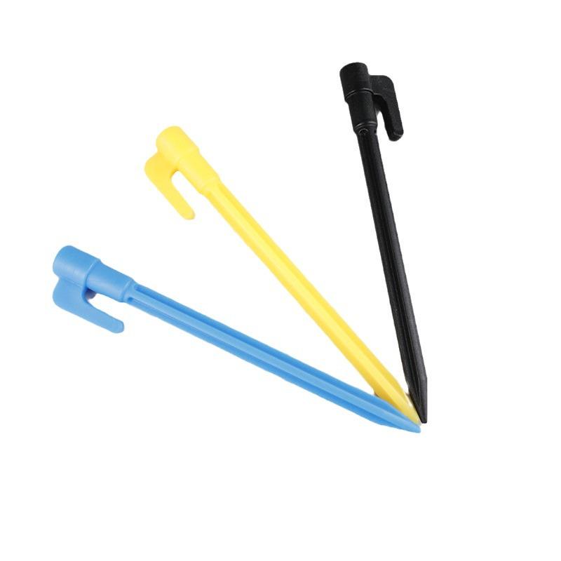 Yellow Plastic Ground Stakes for Greenhouse, Shade Nets, Inflatable Sofas, and Beach Mats - Windproof and In Stock