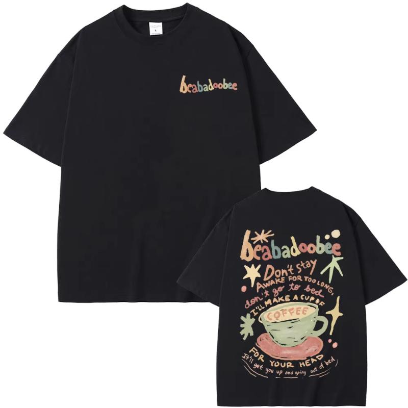 Beabadoobee Graphic Print Tshirt Unisex Women Fashion Vintage Oversized T Shirts Unisex Casual Pure Cotton Tshirt Y2k Streetwear