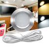 Recessed 12LED RV Boat Recessed Ceiling Light 12V Led Lights Round Shape Ultra-Thin Camper Interior
