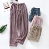 Ayollar termal flis cho'ntakli pijama issiq kundalik shimlar uy pijama shimlari
