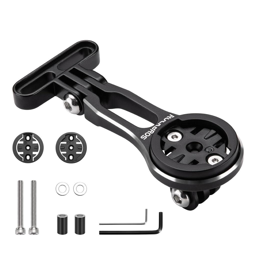 Крепление для велокомпьютера ROCKBROS Garmin Bryton Кронштейн для велокомпьютера Garmin Bryton Wahoo igpsport Крепление для велосипедной фары GoPro Алюминиевый сплав для шоссейного велосипеда