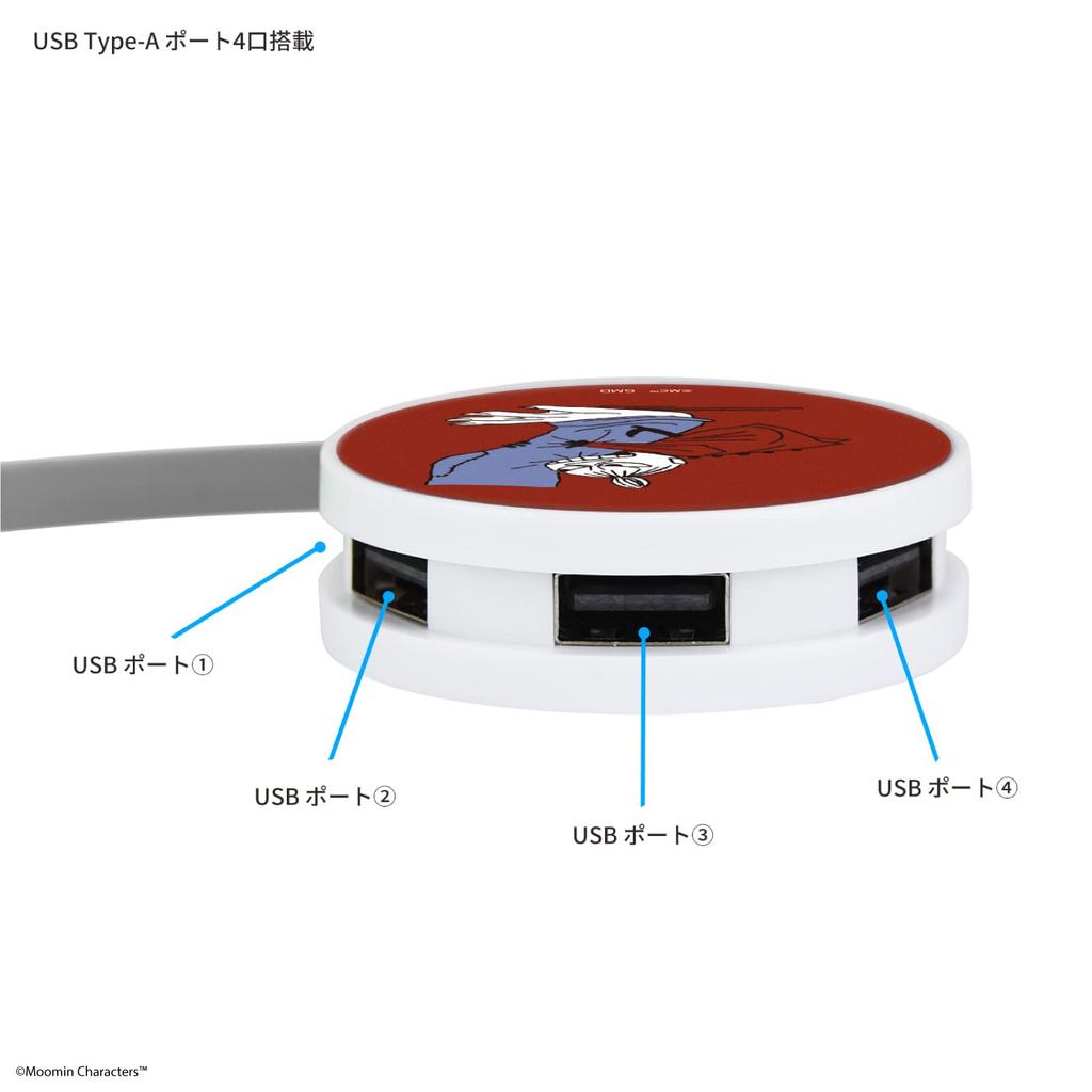 Gourmandies Муми-тролль Круглый USB-хаб Малышка Мю MMN-128B