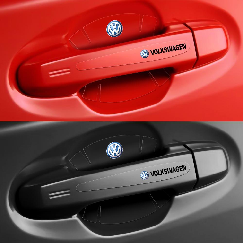 For VOLKSWAGEN VW Transparent Car Door Handle Bowl Anti-scratch Stickers Strip Protection For Volkswagen VW Golf CC Passat Polo