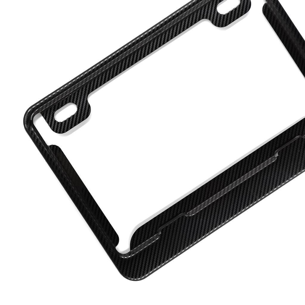 Carbon Fiber Texture Texture License Plate Frame Carbon Fiber Texture Texture Cloth Wrapped Holder Black Stainless Stee