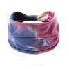 Criss Cross for Women Girls Sport Head Wraps Wide Knotted Headbands Tie Dye Turban Twist Headbands