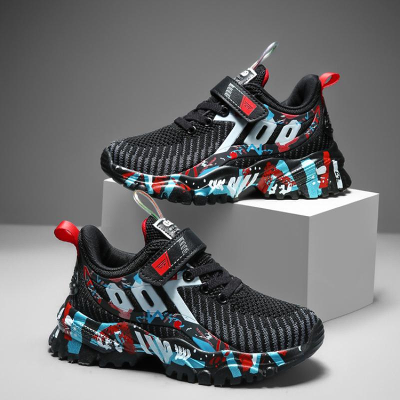 Детская спортивная обувь для мальчиков, кроссовки для бега, повседневные кроссовки, дышащая детская модная обувь, легкая обувь