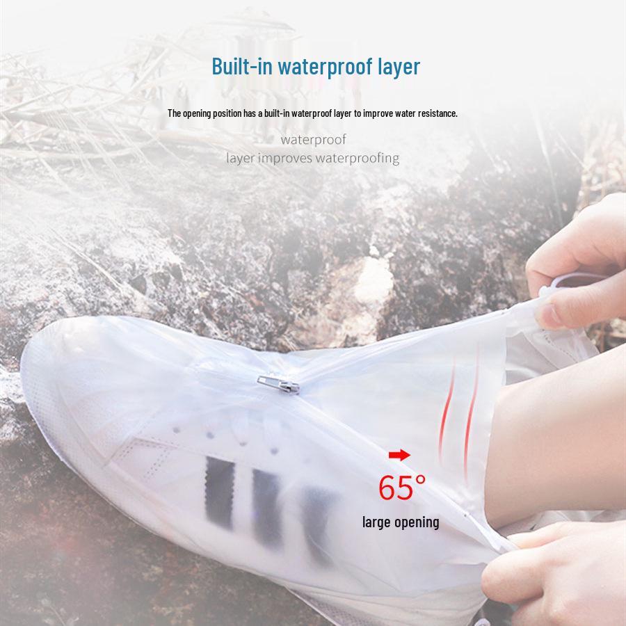 Unisex Waterproof Non-Slip Rain Boots: Thickened, Wear-Resistant Silicone Overshoes for Adults and Kids with High-Top Design