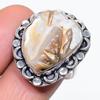 Натуральный жемчуг Бива Драгоценный камень Серебро 925 пробы Ювелирное кольцо Размер 9 o2l21