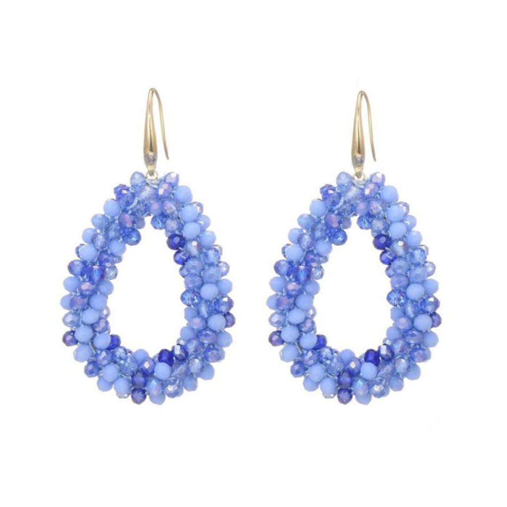 Small Earrings National Flag Colors Water Drop Earrings for Handmade Beads Crystal Earrings Gift Jewelry EA124
