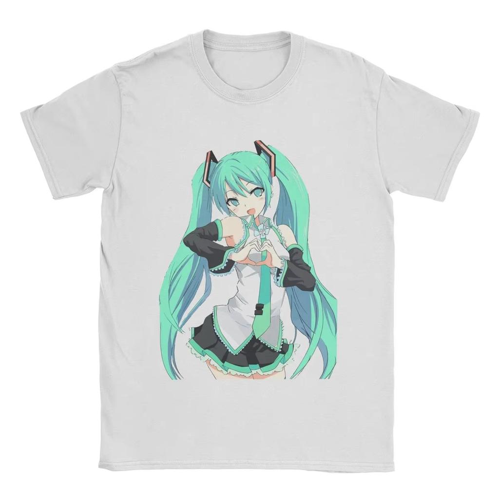 Hatsune Miku Anime Harajuku Print T-Shirt Y2K Men's Women's Casual Short Sleeve Crew Neck Cotton Tee Unisex Fashion Comfort Top