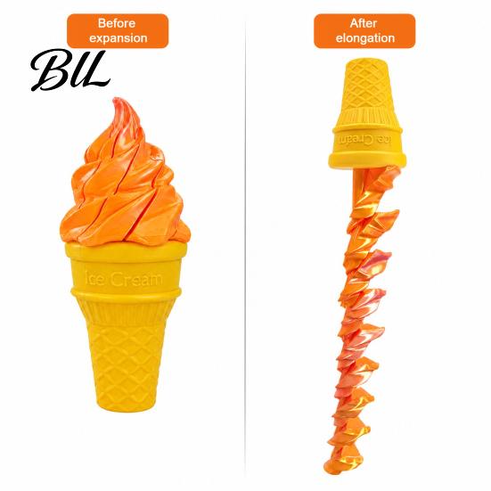Compact Fidget Accessories Telescopic Ice Cream Cone Toy, Novelty Spiral Swords, Sensory Stress Funny Gifts for Kids Relief Toy Anxiety, Portable