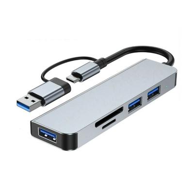 Многопортовый USB C Хаб-расширитель с Card Slot и Скоростью 5 Гбит/с Передача Данных USB Док-станция для Компьютеров