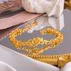 Ornaments Hollow Bracelet Women Zinc Zinc Alloy Chinese Style Bangles Imitation Gold Flower Bracelet Ladies