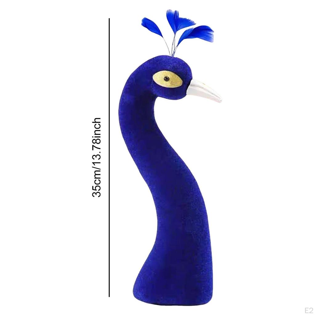 Decorative Peacock Mannequin Head for Flower Display Table Centerpiece