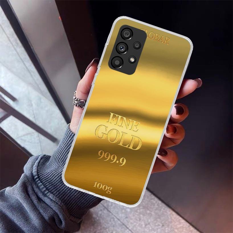 Fine Gold Pattern Printing Phone Case For Samsung Galaxy A52 A51 A50S A32 A22 A12 A02S A72 A71 A31 A70 A30S Note 20 Ultra 10 Plu