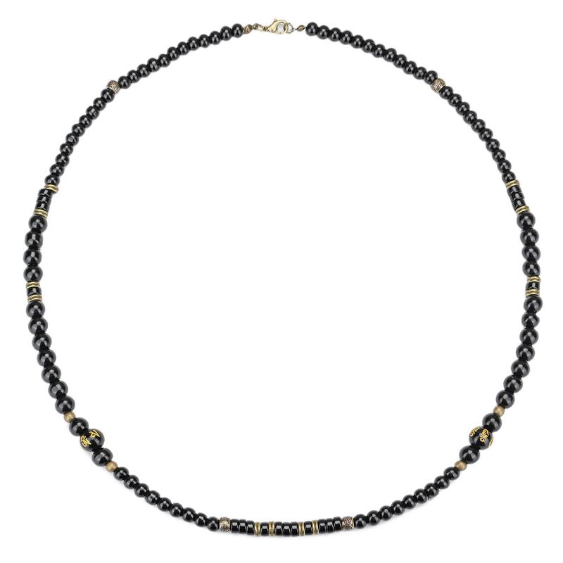 Мужское многослойное ожерелье из дерева и бусин из грецкого ореха, в европейско-американском стиле, хип-хоп, винтажное, длинная цепочка, можно носить слоями, богемные аксессуары