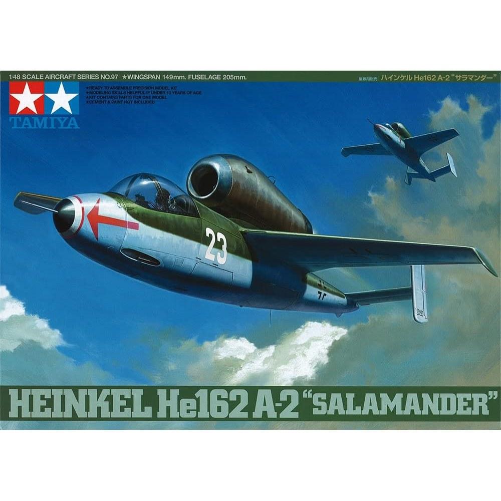Tamiya Серия 'Шедевр' №97 Немецкий истребитель Heinkel He 162 A-2 'Саламандра' Пластиковая модель