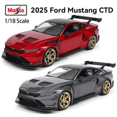 Майсто 1:18 2025 Ford Mustang CTD Литой Модель Автомобиля Коллекция Статическая Литая Модель Подарок Игрушка Подарок Черная Основа