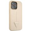 Guess Guhcp14Lpsatle Iphone 14 Pro 6,1 Beżowy/Beige Hardcase Saffianotriangle Logo