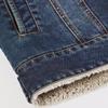 Men's Casual Denim Jacket: Cotton-Padded, Large Size, Plus Velvet, Multi-Pocket, Lambskin-Style