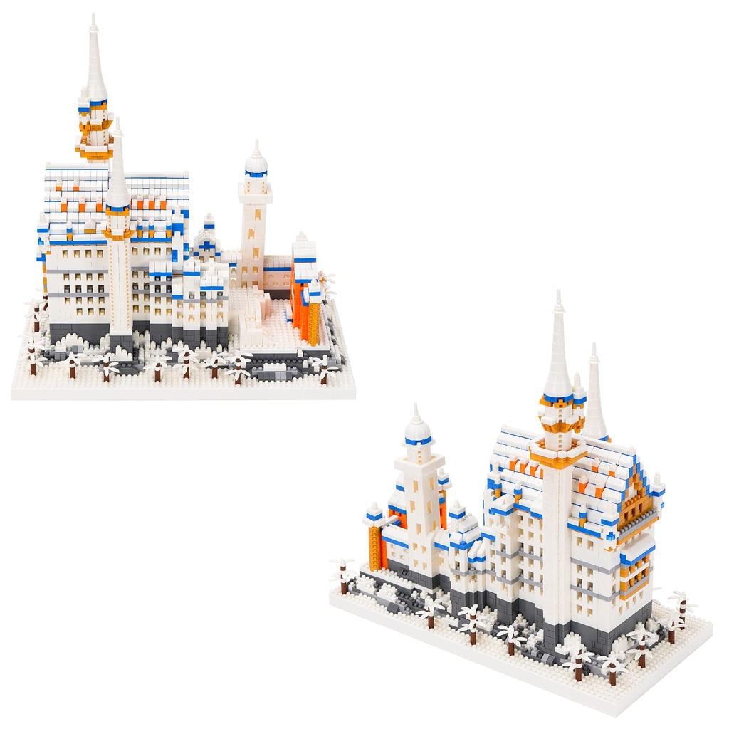 LULUFUN Micro Block Swan Castle Block Set Building Toy Mini Neuschwanstein Castle Assembly Children Adults Holiday New Year Gift Birthday