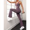 Цельный комбинезон для фитнеса, женский однотонный боди, бесшовный комбинезон с открытой спиной, спортивная одежда для йоги