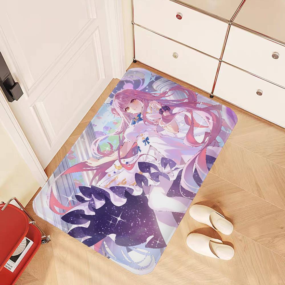 Fashion Game Blue Archive Cute Misono Entrance Door Mat Rectangle Anti-slip Home Soft Badmat Front Door Indoor Outdoor Rug