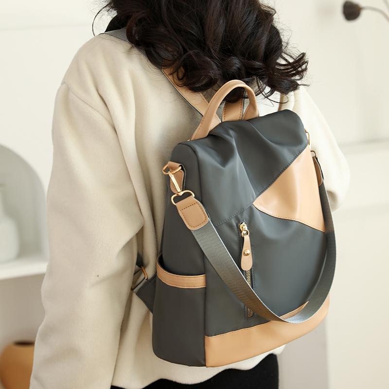 Рюкзак Женский рюкзак из мягкой кожи контрастного цвета