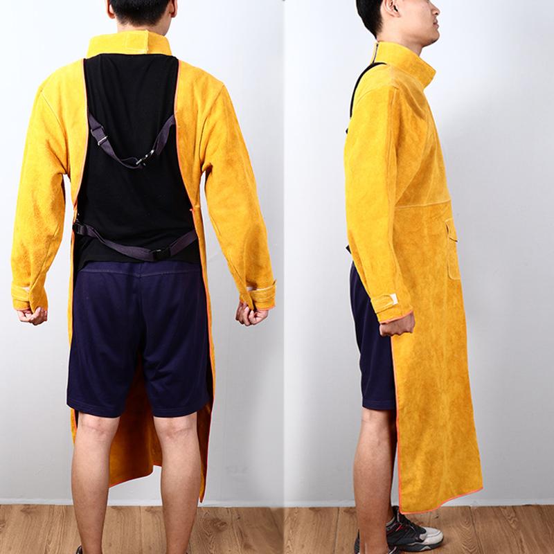 Фартук сварщика Защита от ожогов из коровьей кожи Фартук для защиты от ожогов Износостойкая защита ног сварщика Чехлы для обуви