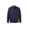 Solid Color Logo Patch Zip Jacket Men Jackets Dark-Blue 731510310-V0028