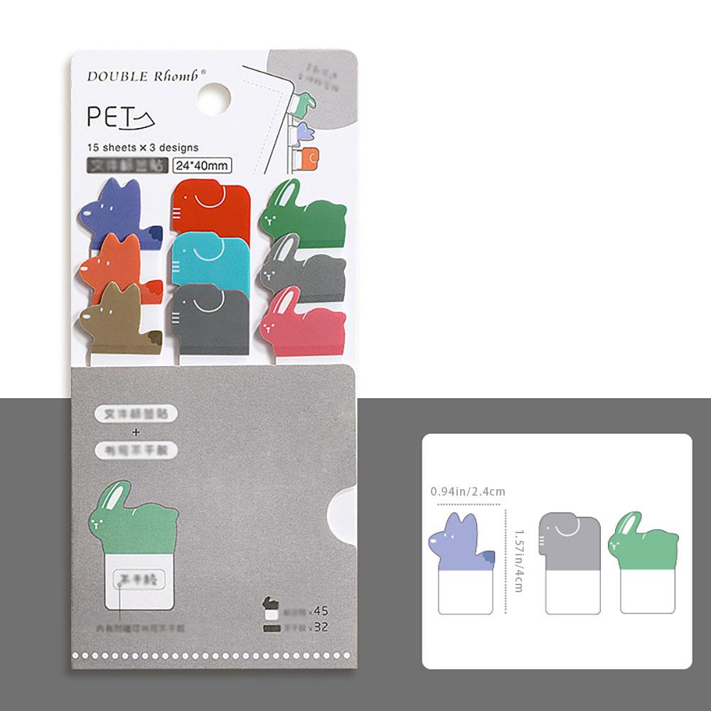 Cute cartoon animal alien index stickers, student notes, comments, categorized tags, sticky notes, stickers