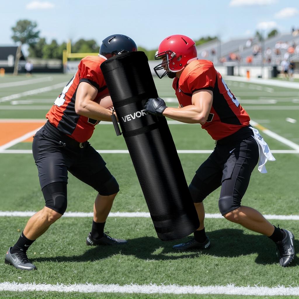 VEVOR Football Tackling Dummy, 47.2 in High-Density Sponge Blocking Pad Equipment for Practice, Heavy Duty Tackle Dummies with Handles