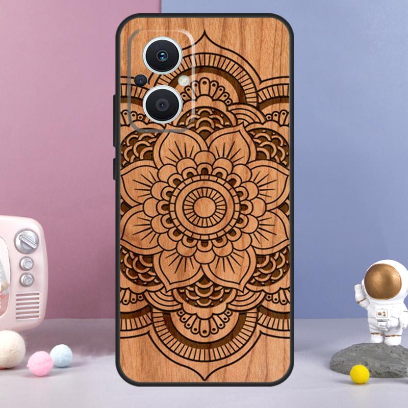 Деревянный чехол Будда Иисус Гваделупский для OPPO Reno 12 F 11F 13F 14F 10 11 13 14 Pro 7 8 Lite OPPO Find X9 X6 X5 X8 Pro Чехол
