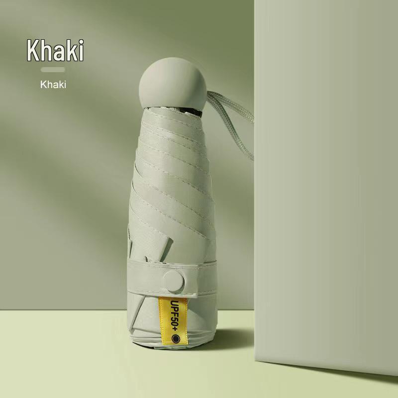 Новый компактный мини-зонт-трость в макаронных цветах, пятискладной, ультралегкий, с защитой от солнца, с ручкой-пряжкой