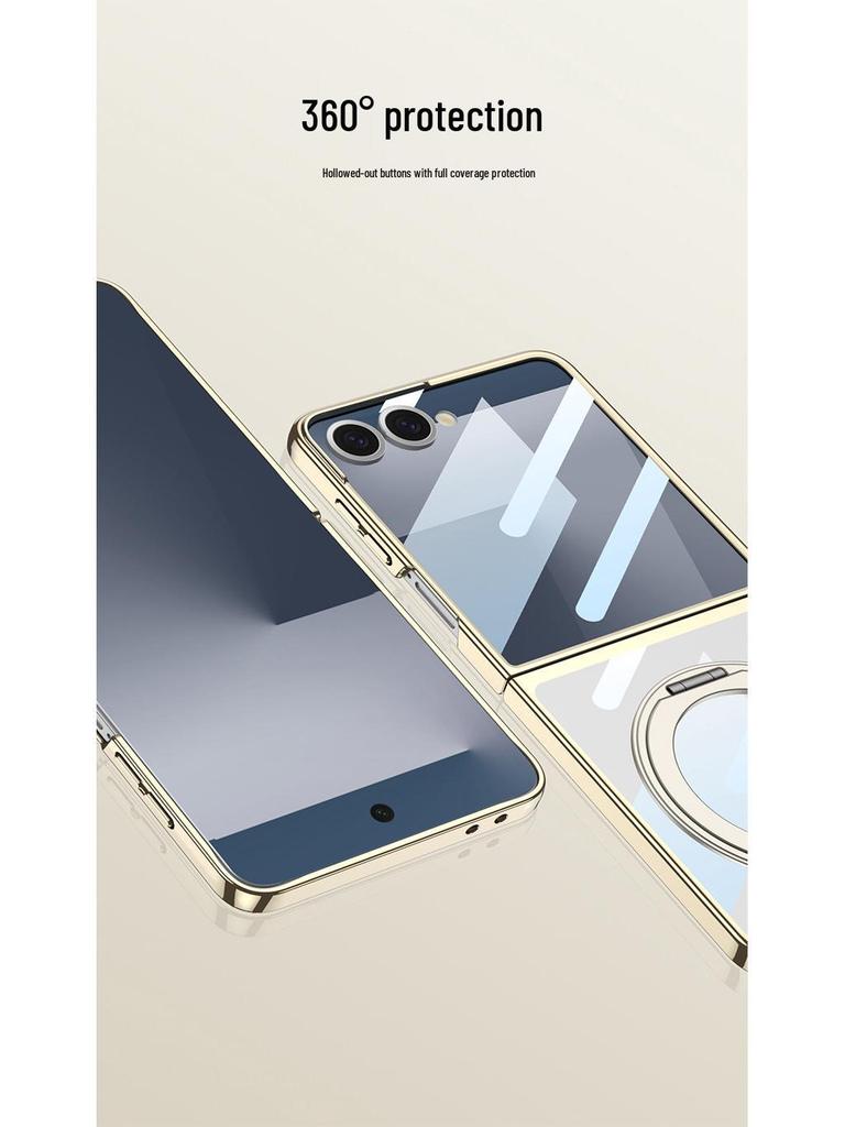 Магнитный прозрачный чехол SAMSUNG Z Flip7 со подставкой MagSafe