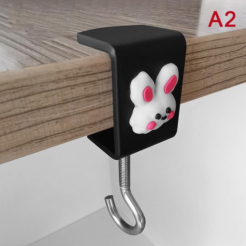 Hanging Hook Adjustable Rotatable Removable Table Edge Hooks Desktop Hooks Deskside Book Bag Organizer Large Load Capacity
